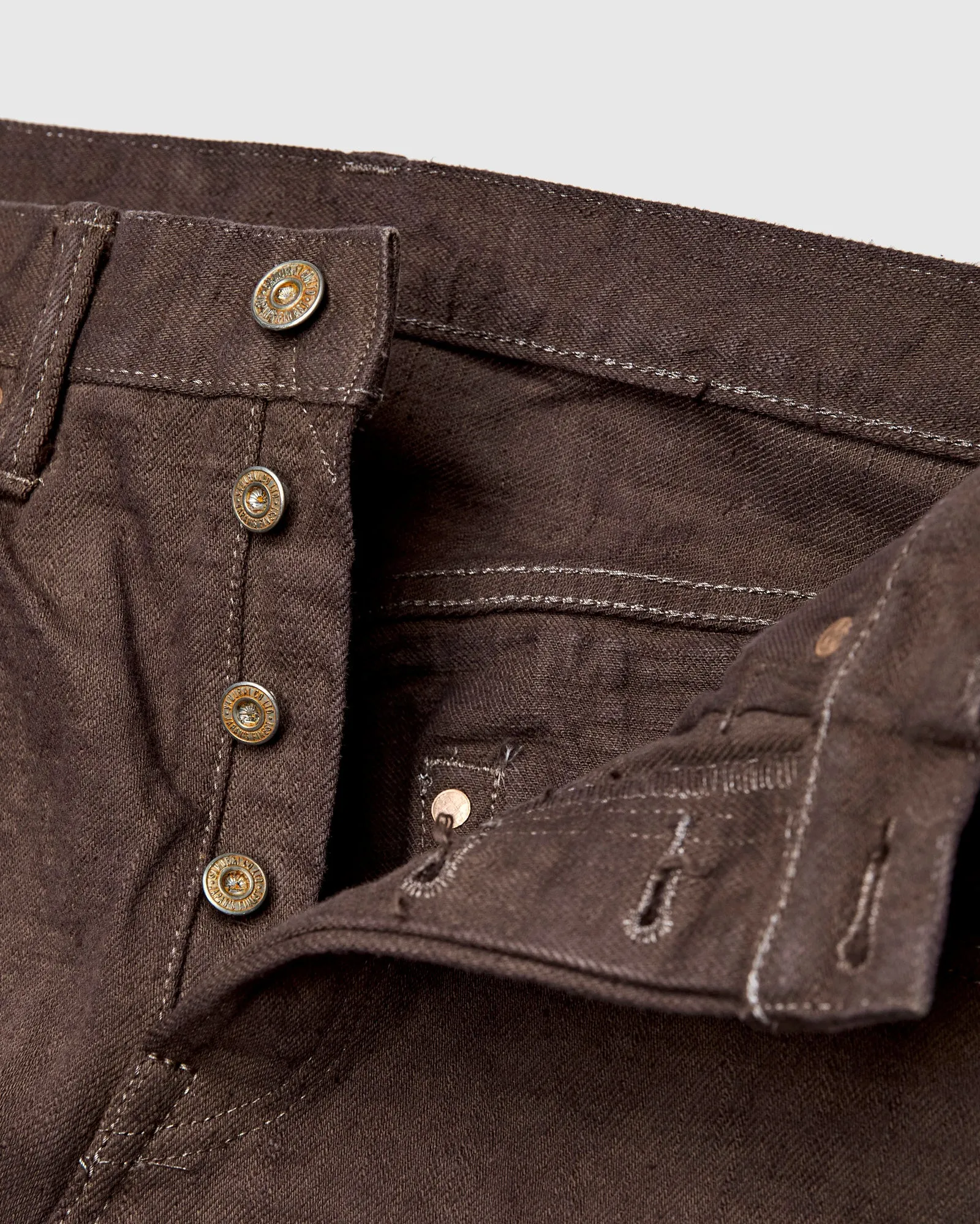 BOS211XX-KU "Shizen" 18oz Kuri Chestnut Selvedge Denim - Relaxed Tapered Fit