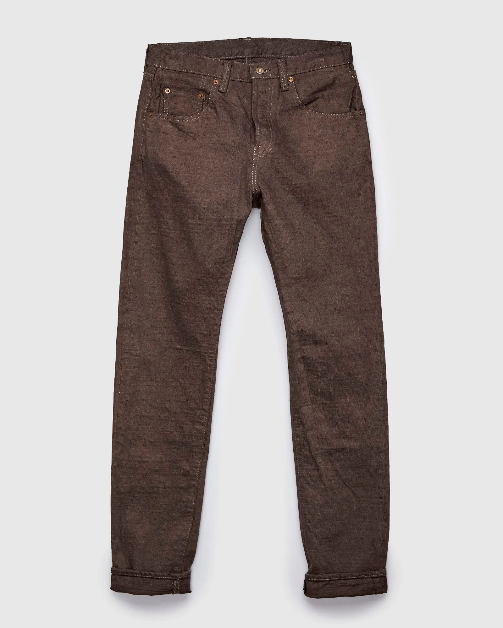 BOS211XX-KU "Shizen" 18oz Kuri Chestnut Selvedge Denim - Relaxed Tapered Fit