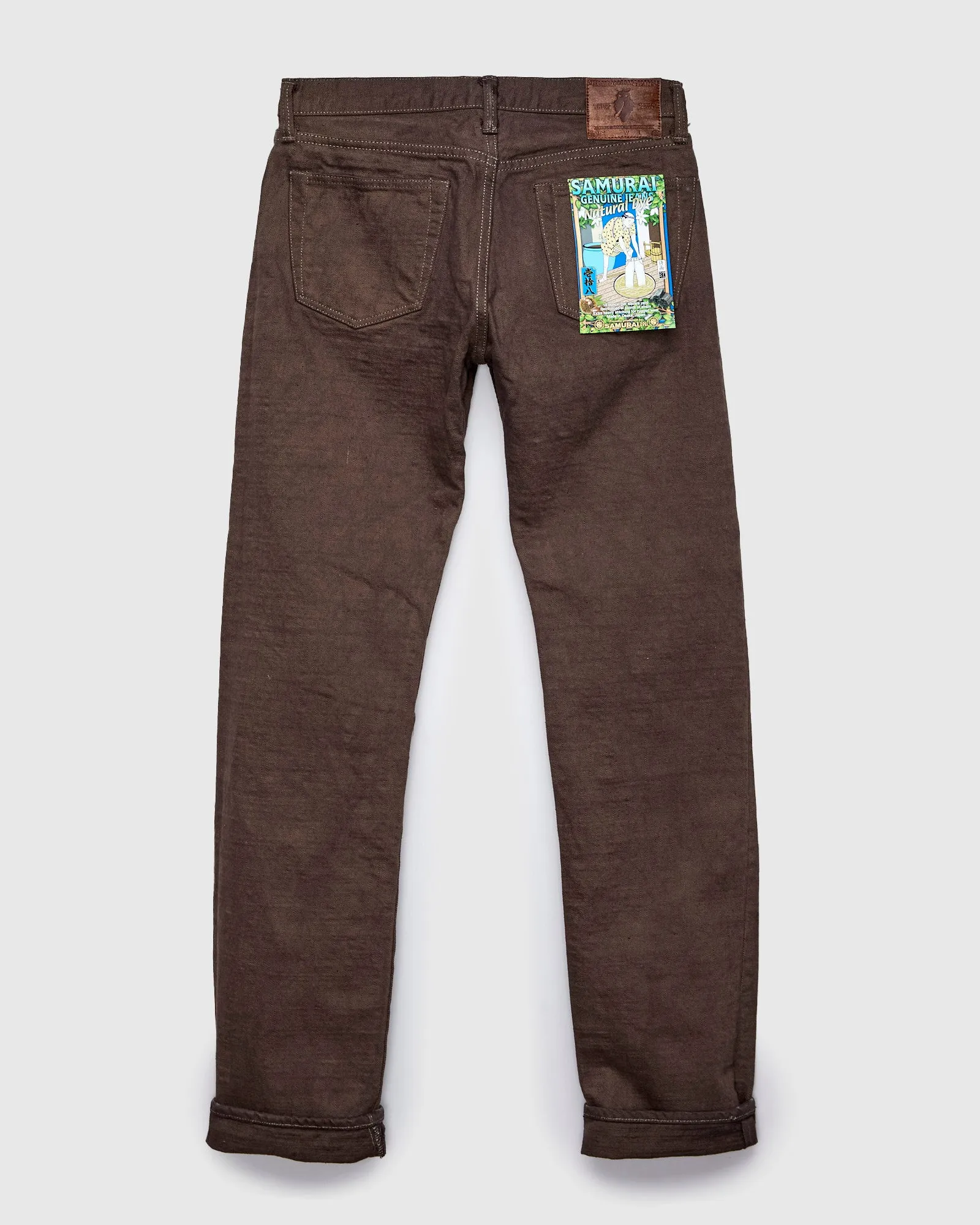 BOS710XX-KU "Shizen" 18oz Kuri Chestnut Selvedge Denim - Slim Straight Fit