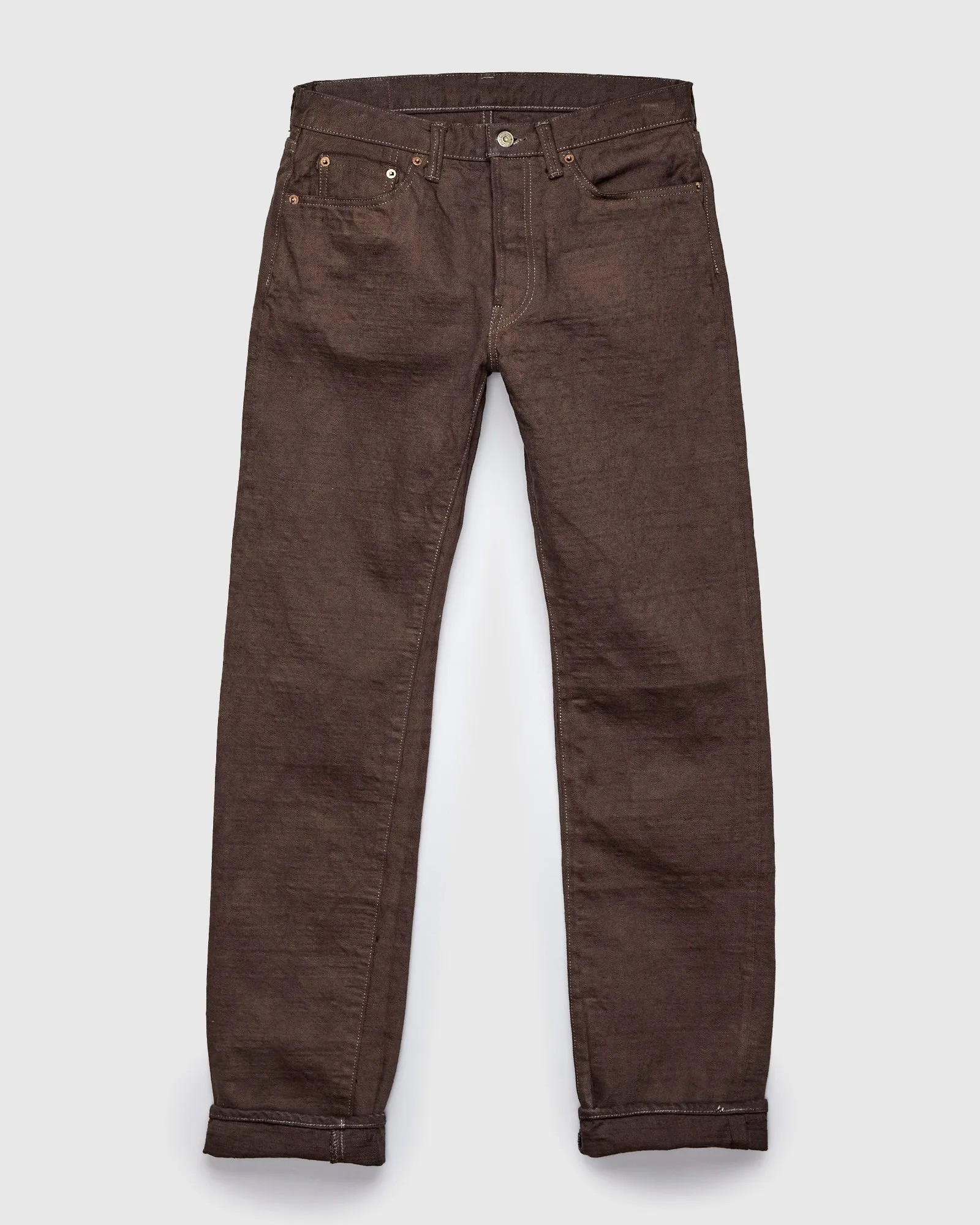BOS710XX-KU "Shizen" 18oz Kuri Chestnut Selvedge Denim - Slim Straight Fit