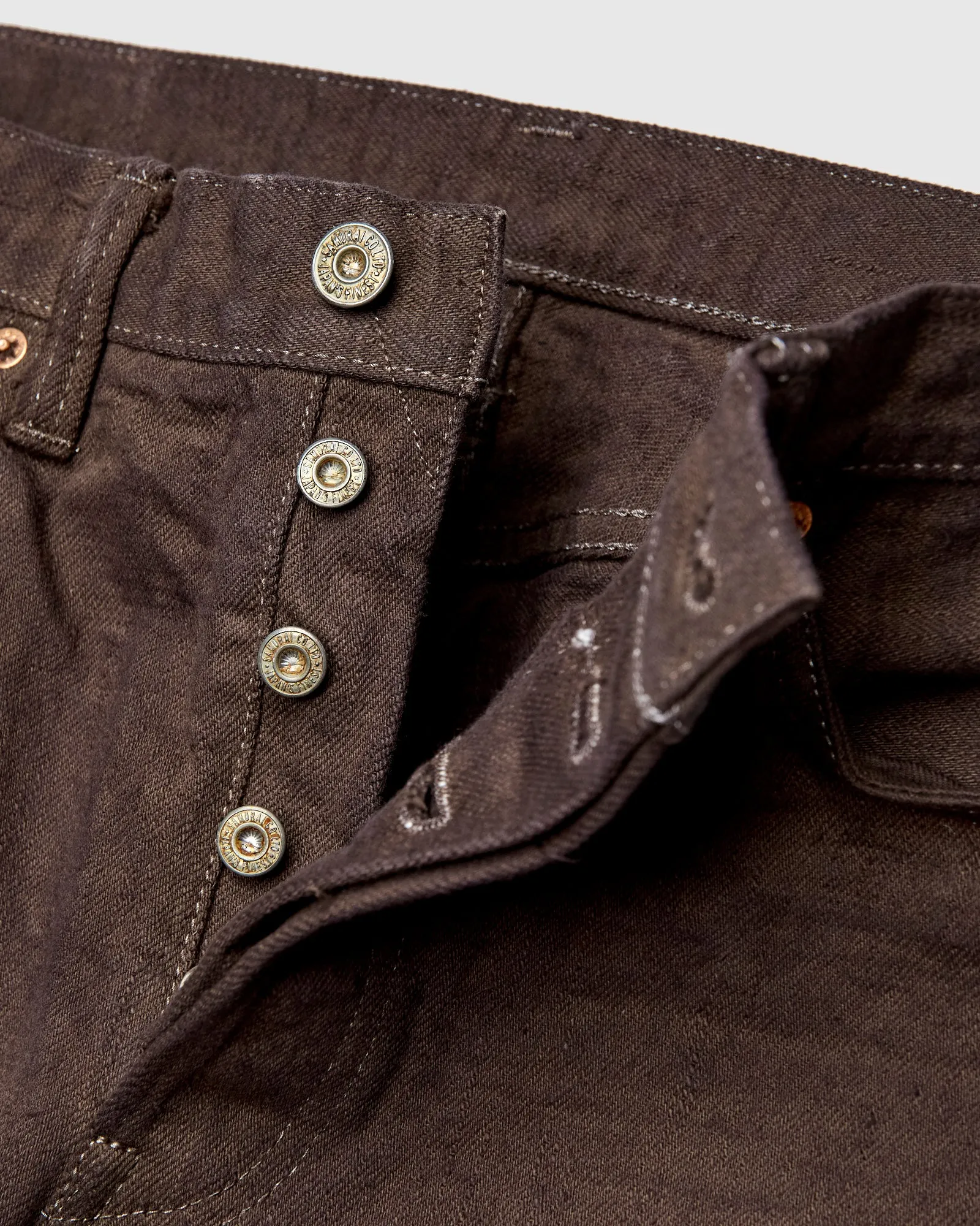 BOS710XX-KU "Shizen" 18oz Kuri Chestnut Selvedge Denim - Slim Straight Fit