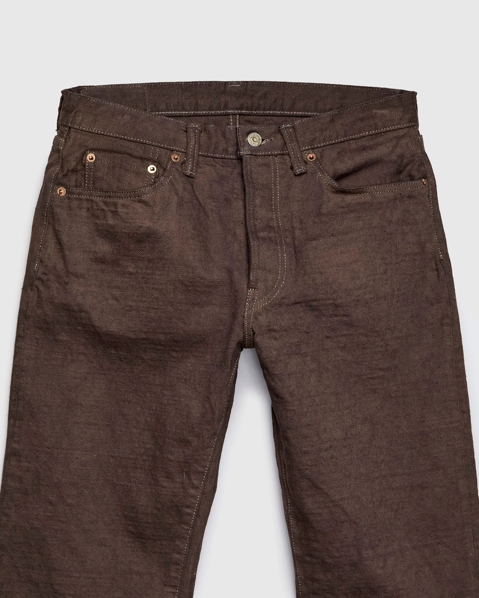 BOS710XX-KU "Shizen" 18oz Kuri Chestnut Selvedge Denim - Slim Straight Fit