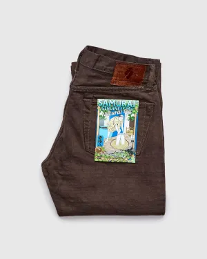 BOS710XX-KU "Shizen" 18oz Kuri Chestnut Selvedge Denim - Slim Straight Fit