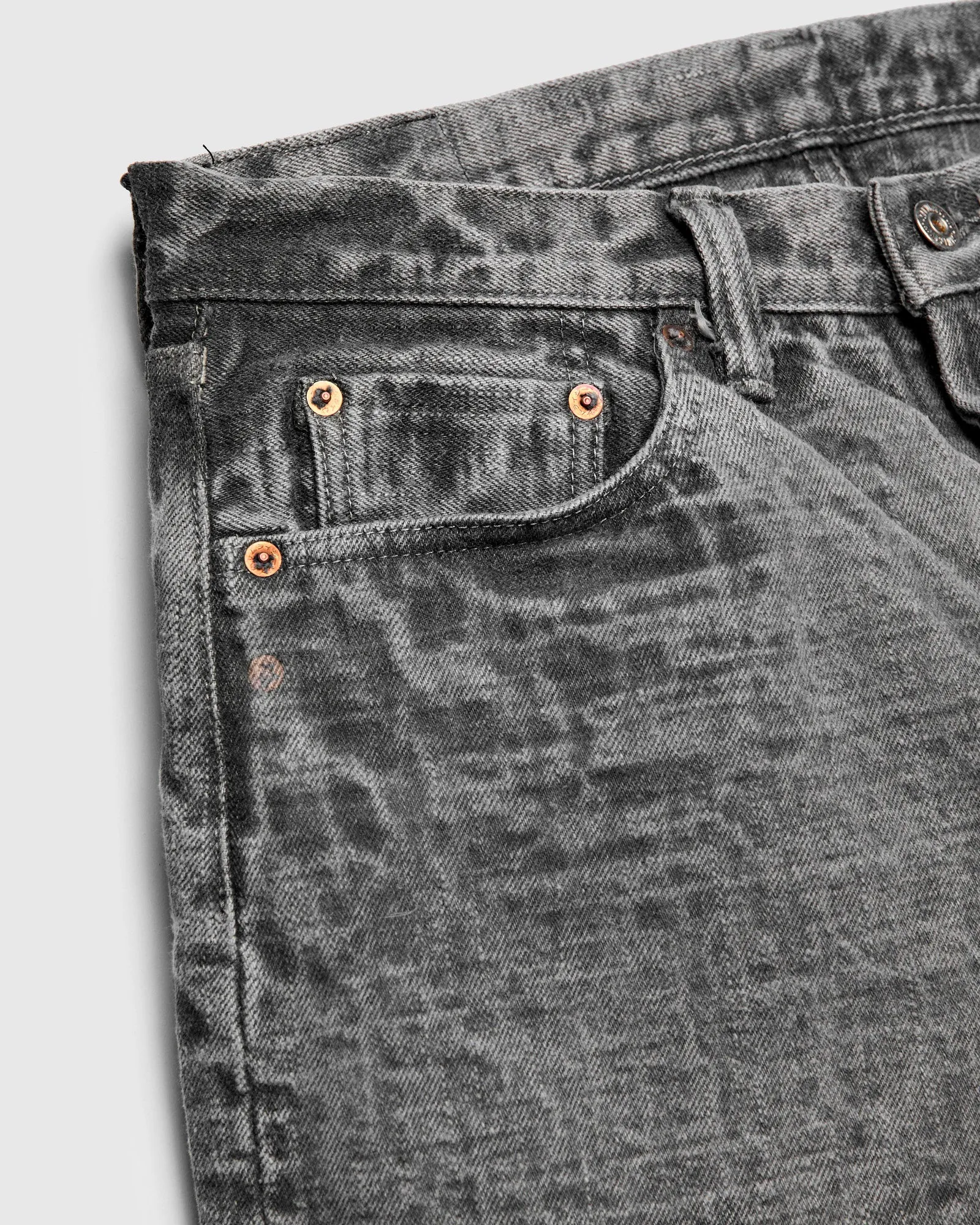 BOS710XX-SU "Shizen" 18oz Sumi Ink Selvedge Denim - Slim Straight Fit