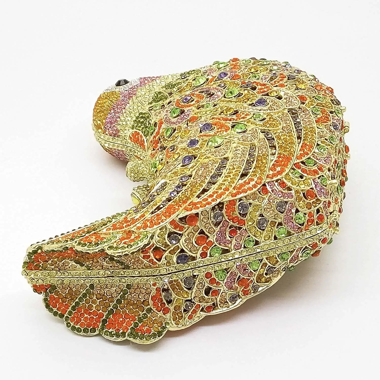 Boutique De FGG Bird Crystal Clutch Purses For Women Dressy Rhinestone Evening Bag Pigeon Prom Clutch Purse for Wedding,Mini