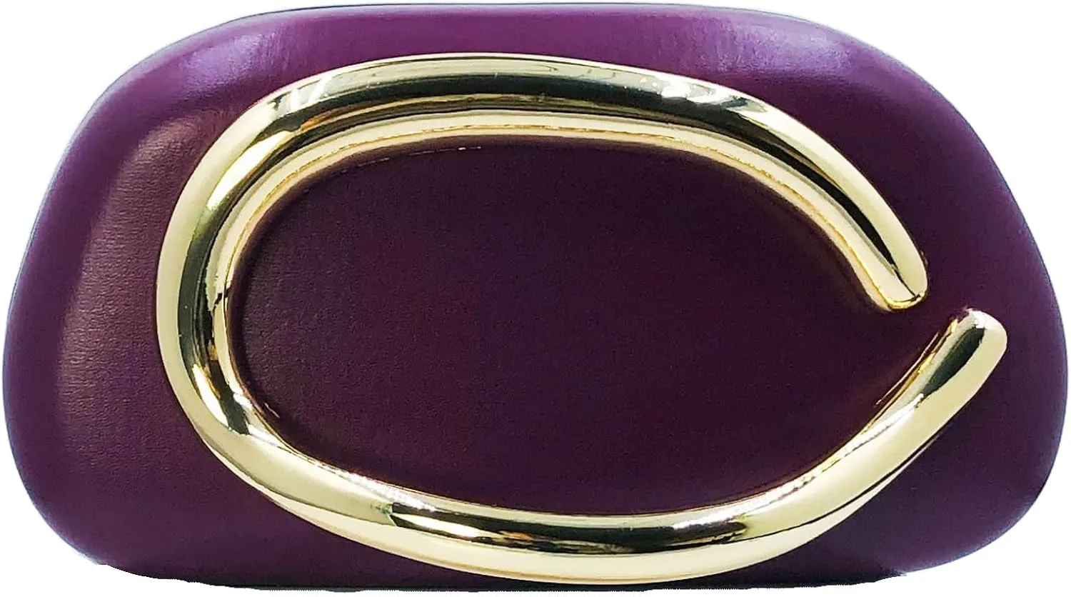 Boutique De FGG PU Leather Metal Clutches Women Formal Clutch Evening Bag Party Chain Shoulder Handbag Crossbody Purse,Mini