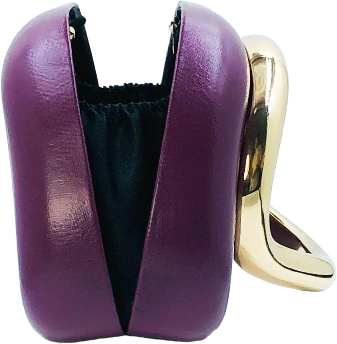 Boutique De FGG PU Leather Metal Clutches Women Formal Clutch Evening Bag Party Chain Shoulder Handbag Crossbody Purse,Mini