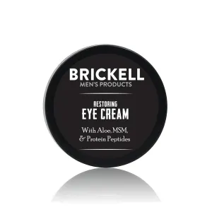 Brickell Men'S Restoring under Eye Cream for Men, Natural and Organic anti Aging Eye Balm to Reduce Puffiness, Wrinkles, Dark Circles, Crows Feet and under Eye Bags, 0.5 Ounce, Unscented