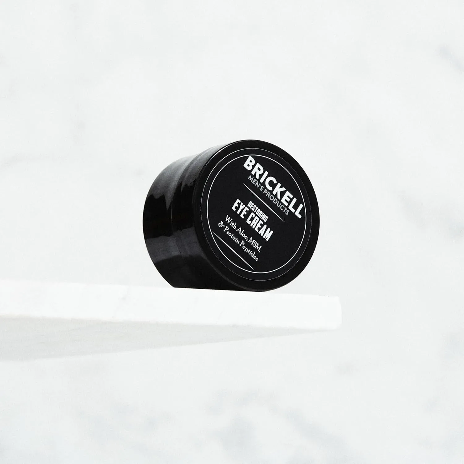 Brickell Men'S Restoring under Eye Cream for Men, Natural and Organic anti Aging Eye Balm to Reduce Puffiness, Wrinkles, Dark Circles, Crows Feet and under Eye Bags, 0.5 Ounce, Unscented