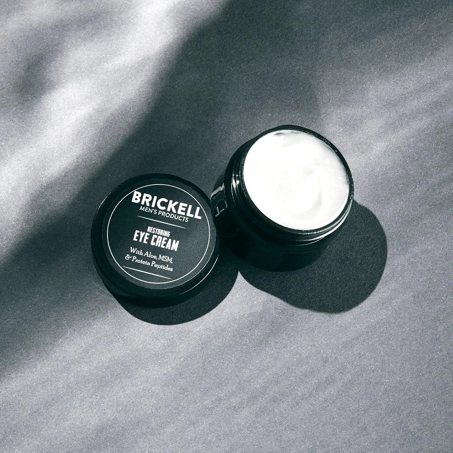 Brickell Men'S Restoring under Eye Cream for Men, Natural and Organic anti Aging Eye Balm to Reduce Puffiness, Wrinkles, Dark Circles, Crows Feet and under Eye Bags, 0.5 Ounce, Unscented