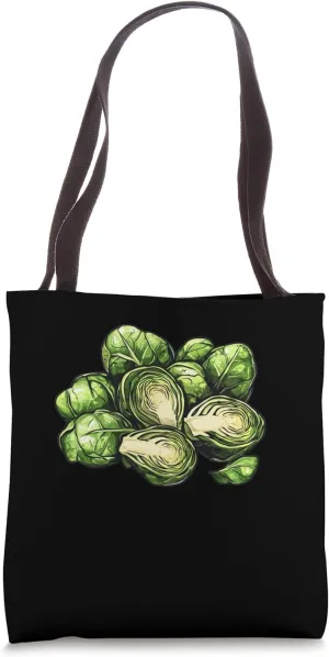 Brussels Sprouts In A Rustic Style Tote Bag