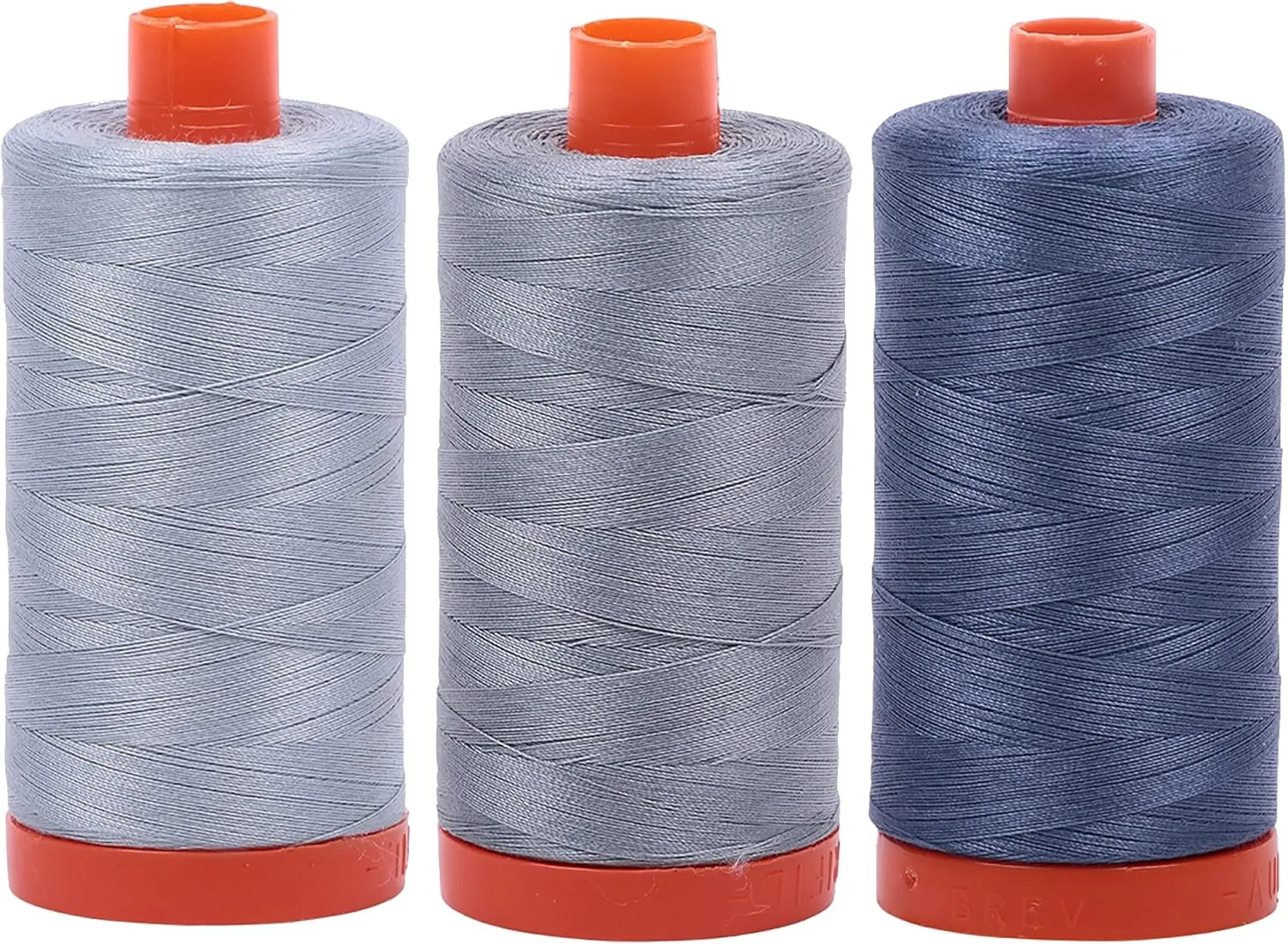 Bundle of Aurifil 50wt Egyptian Cotton Thread, Large 1422 yard Spools, with and without Aurifil Empty Thread Case 12 Spool Capacity (3 Spool Bundles, Nos. 1248 2610 2612)