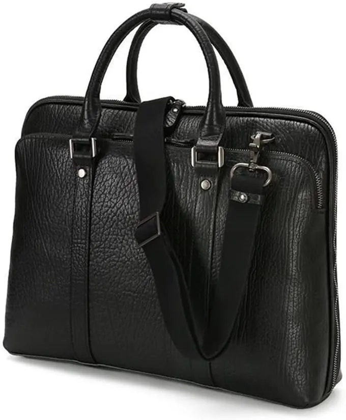 Business Men's Handbag Briefcase 15.6 Inch Shoulder Crossbody Bag Leather Men's Bags Computer Bag (D As Shown in The Figure)