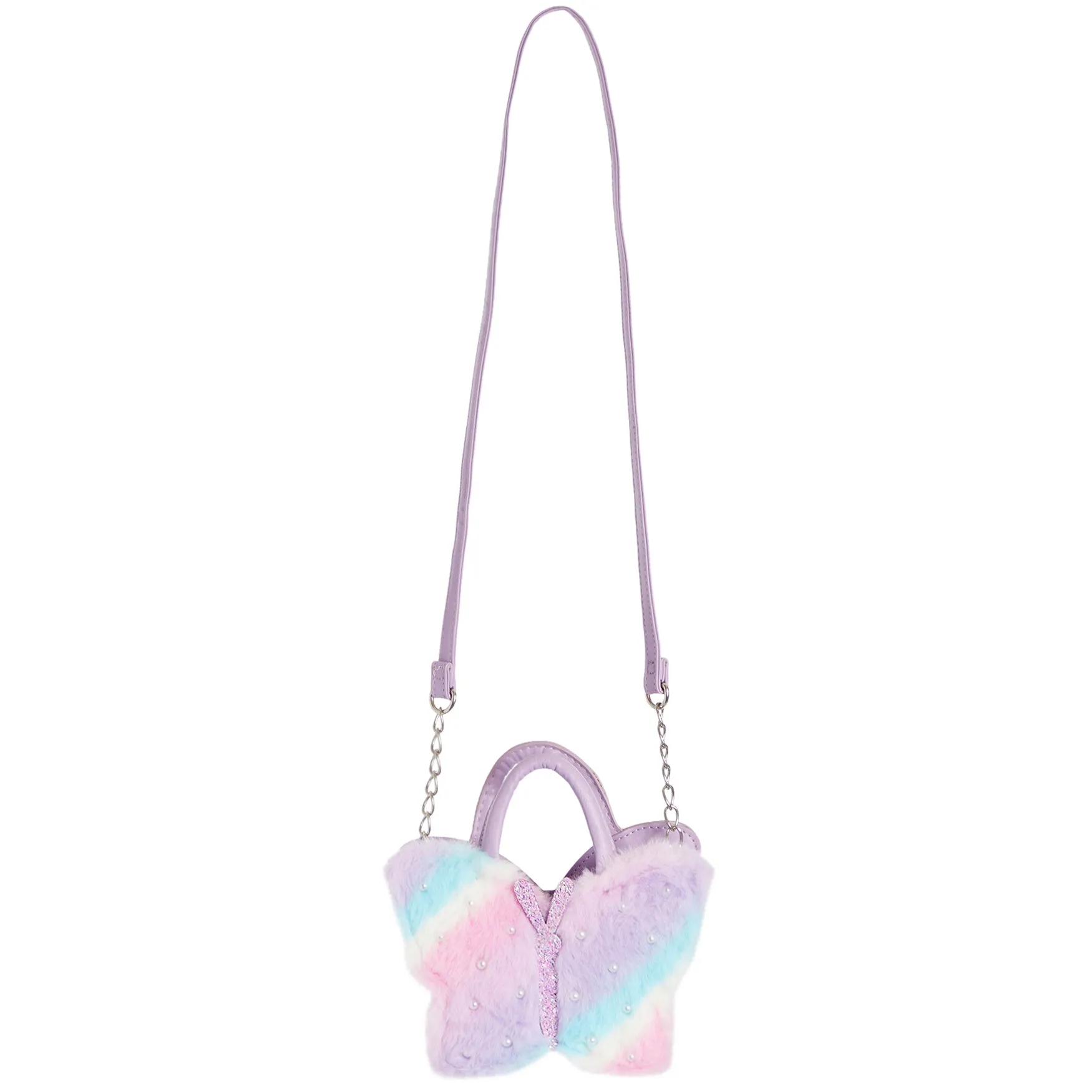 Butterfly Faux Fur Crossbody