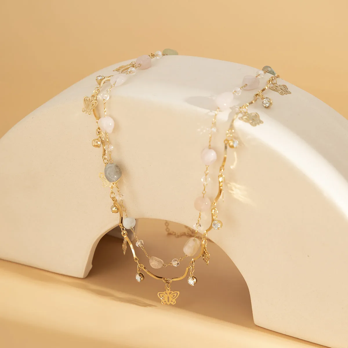 Butterfly Tassel Crystal Layered Waist Chain P25A820