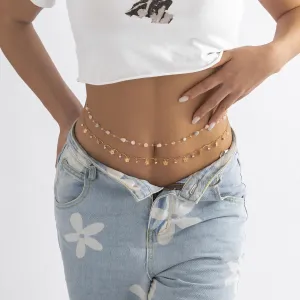 Butterfly Tassel Crystal Layered Waist Chain P25A820