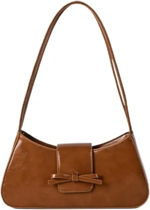 Cabernet Red Patent Leather Shoulder Bag - Coquette Handbag With Bow - Y2k Style Aesthetic Accessory