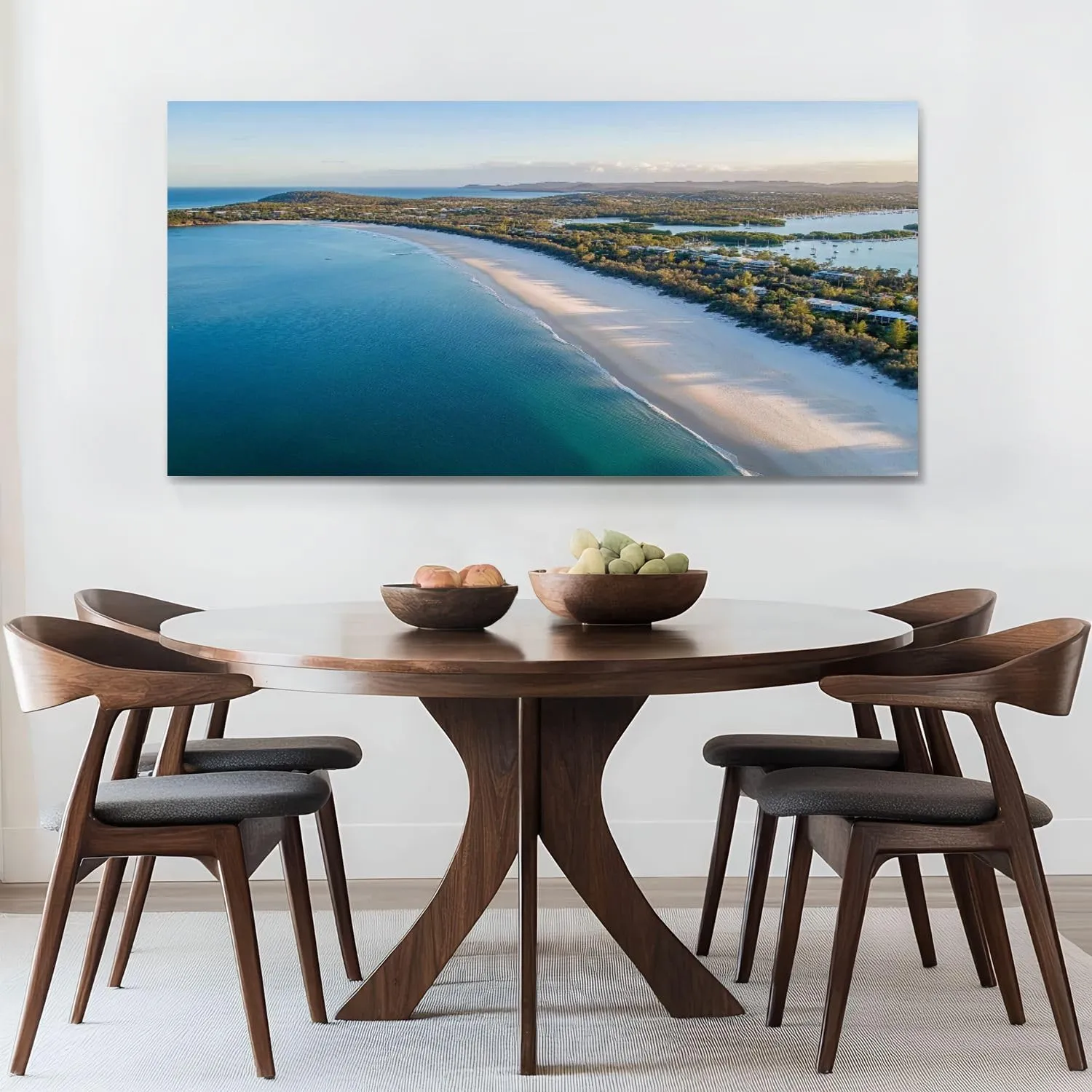 Canvas Wall Art Prints Aerial view Noosa Queensland Large Framed Wall Art Painting Artwork Poster Hanging Home Decor for Living Room Office Bathroom 30"x60"