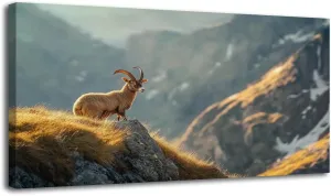 Canvas Wall Art Prints Alpine enjoys morning sun alps Large Framed Wall Art Painting Artwork Poster Hanging Home Decor for Living Room Office Bathroom 20"x40"