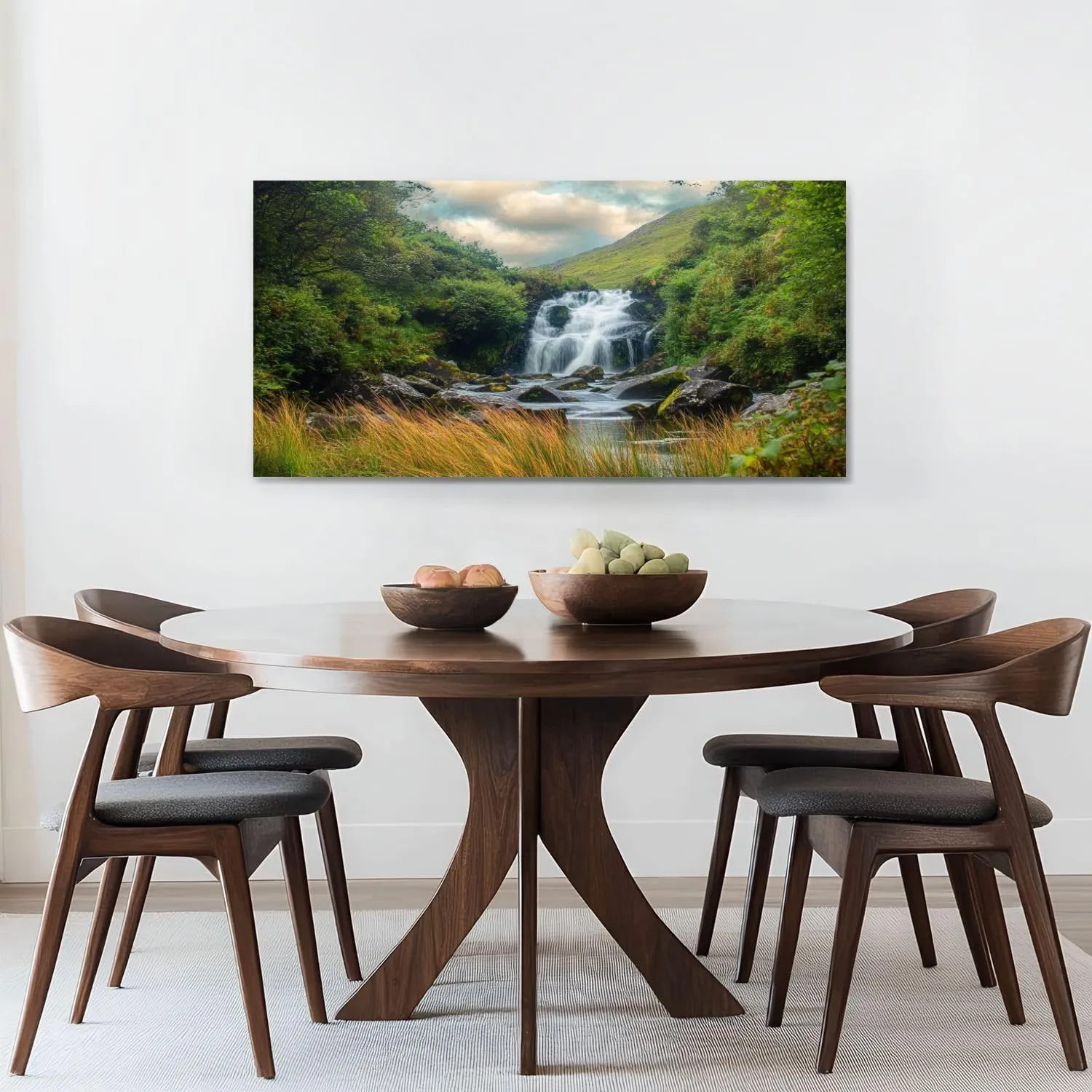Canvas Wall Art Prints Torc Waterfall Killarney National Park County Kerry Ireland Large Framed Wall Art Painting Artwork Poster Hanging Home Decor for Living Room Office Bathroom 20"x40"