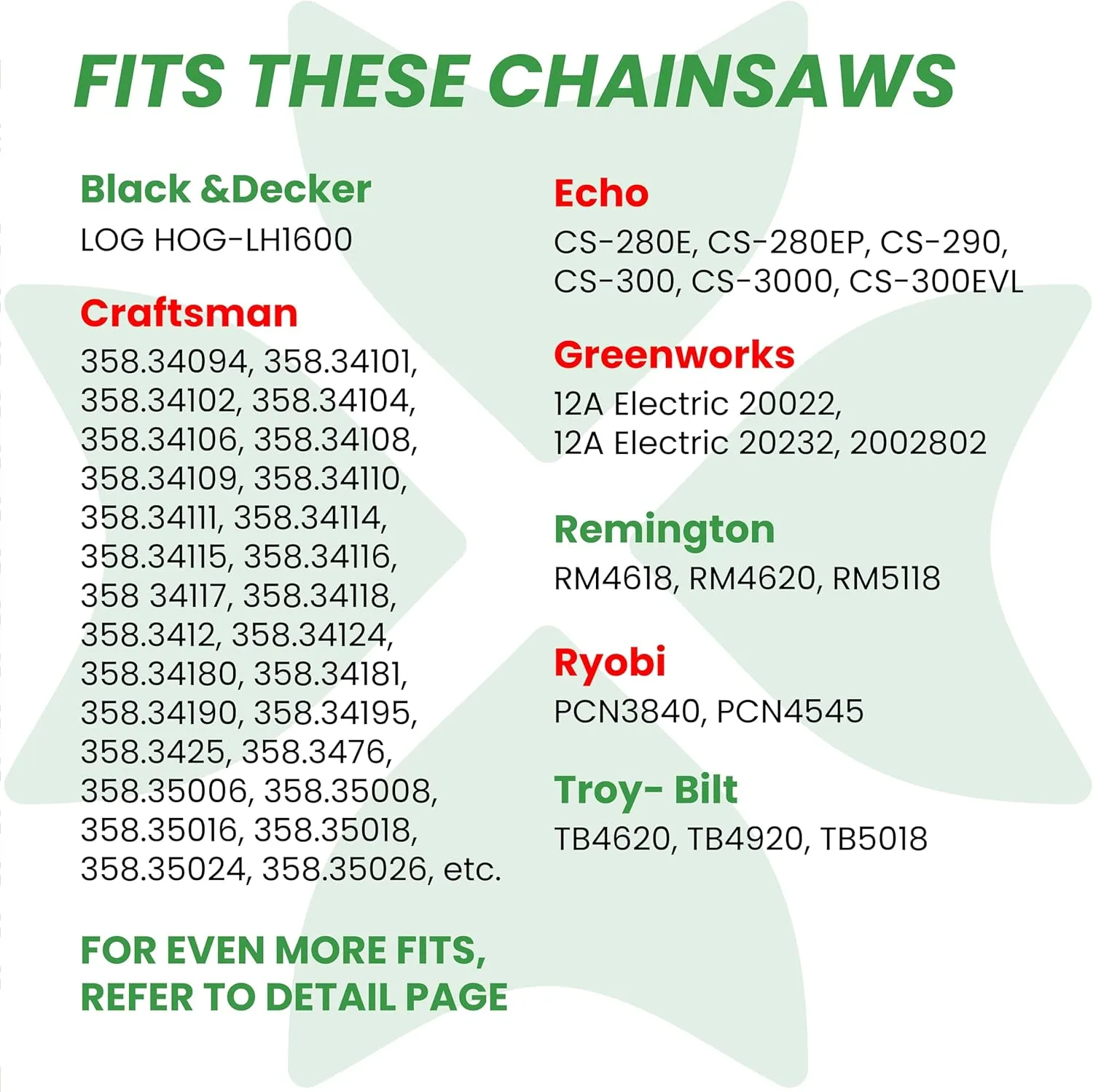 Carbide Chainsaw Chain 16 Inch, 3/8" LP Pitch, 050" Gauge, 56 Drive Links, Gifts for Men, Father's Day Gifts, Fits Craftsman, Poulan, Ryobi, Echo, Greenworks, and More- S56 (1 Chain).