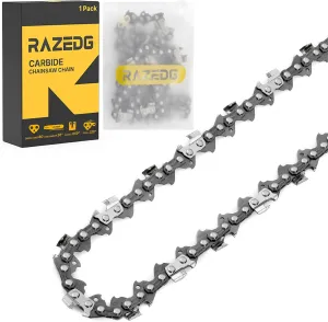 Carbide Chainsaw Chain 20 Inch, .325" Pitch, .050" Gauge, 80 Drive Links, Fits Husqvarna 450, 450 Rancher, 545, 545 Rancher, 550, 550 XP, Craftsman, Jonsered and More (1 Chain)