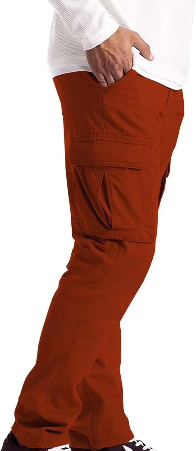 Cargo Pants for Men Tactical Jogging Pants Baggy Wide Leg Sweatpants Elastic Waist Jogger Pants with Multi Pockets
