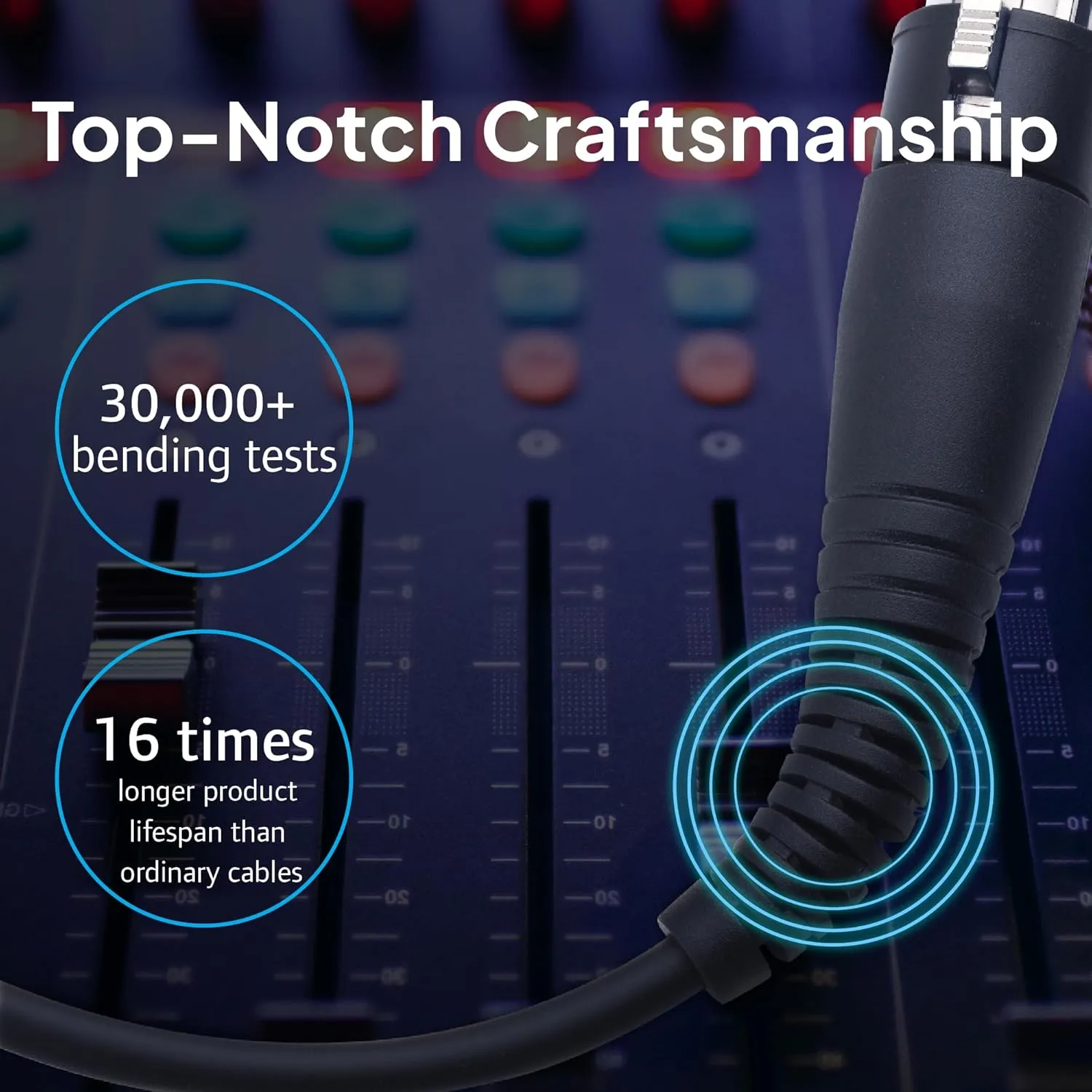 CAROL XLR Female to 6.35mm (1/4 inch) Microphone Cable #1090035-15 Feet | Black | One-Piece Integrated Design | Compatible with XLR Preamps and Audio Accessories