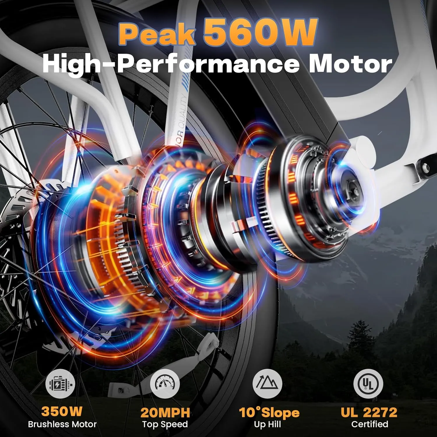 Caroma Peak 1200W Electric Scooter with Seat, 20" X 3" Off-Road Tires, 500Wh Battery, 30Miles Range, 20MPH Top Speed, Adjustable Electric Scooter for Adults with Basket, Adults Ebike for Commuting
