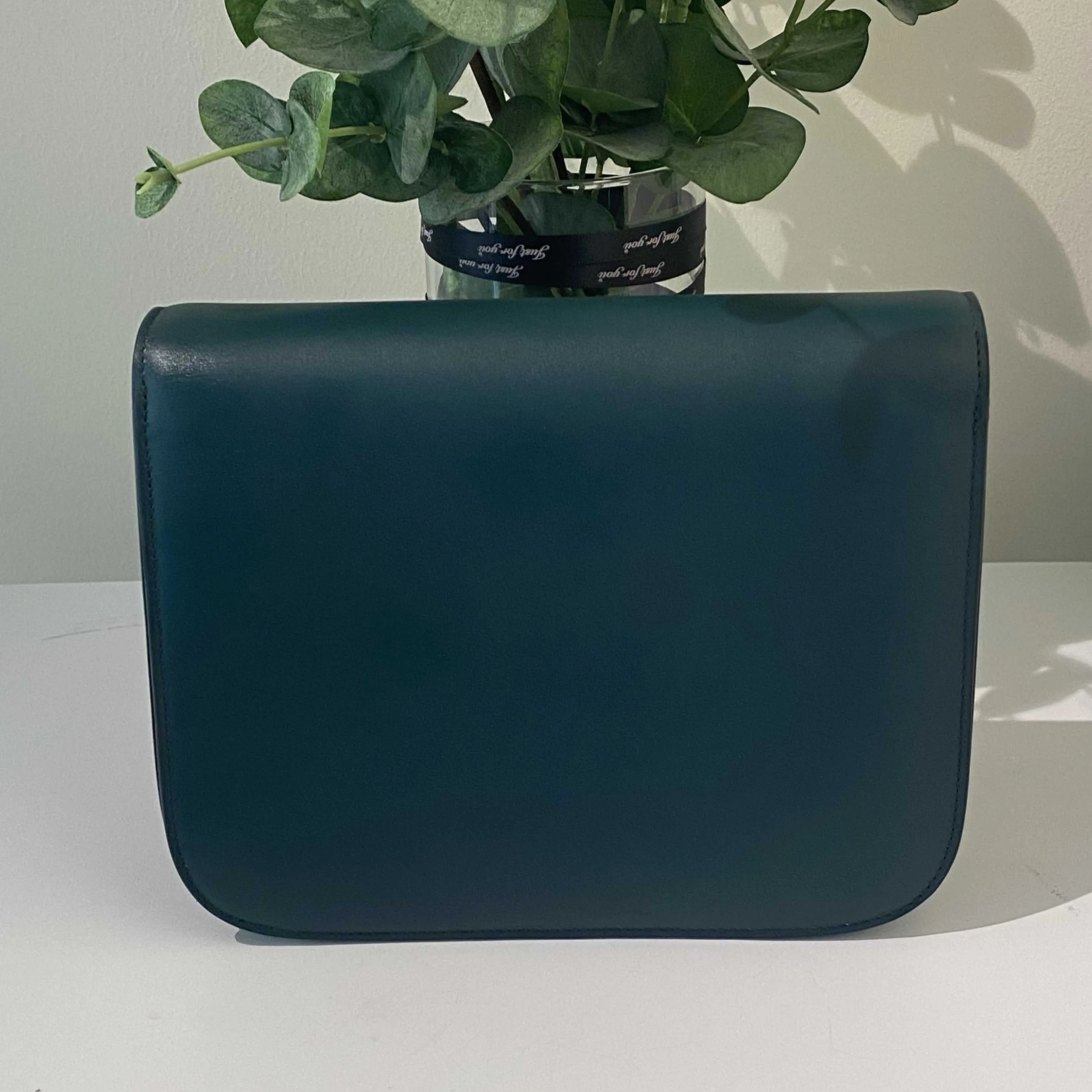 Celine Box Bag Green Leather Crossbody Bag