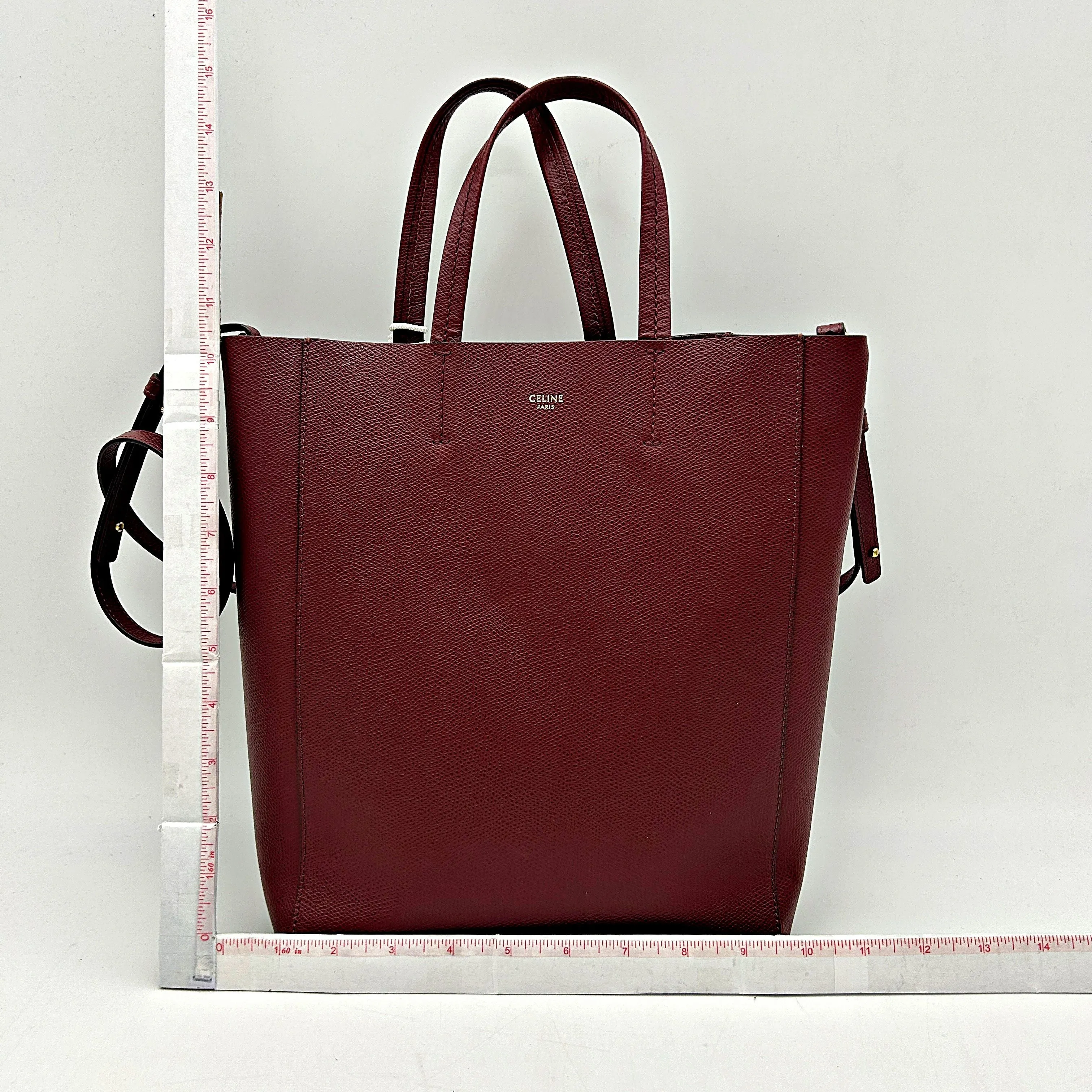 Celine Small Vertical Cabas Tote - Burgundy Totes, Handbags LA24467
