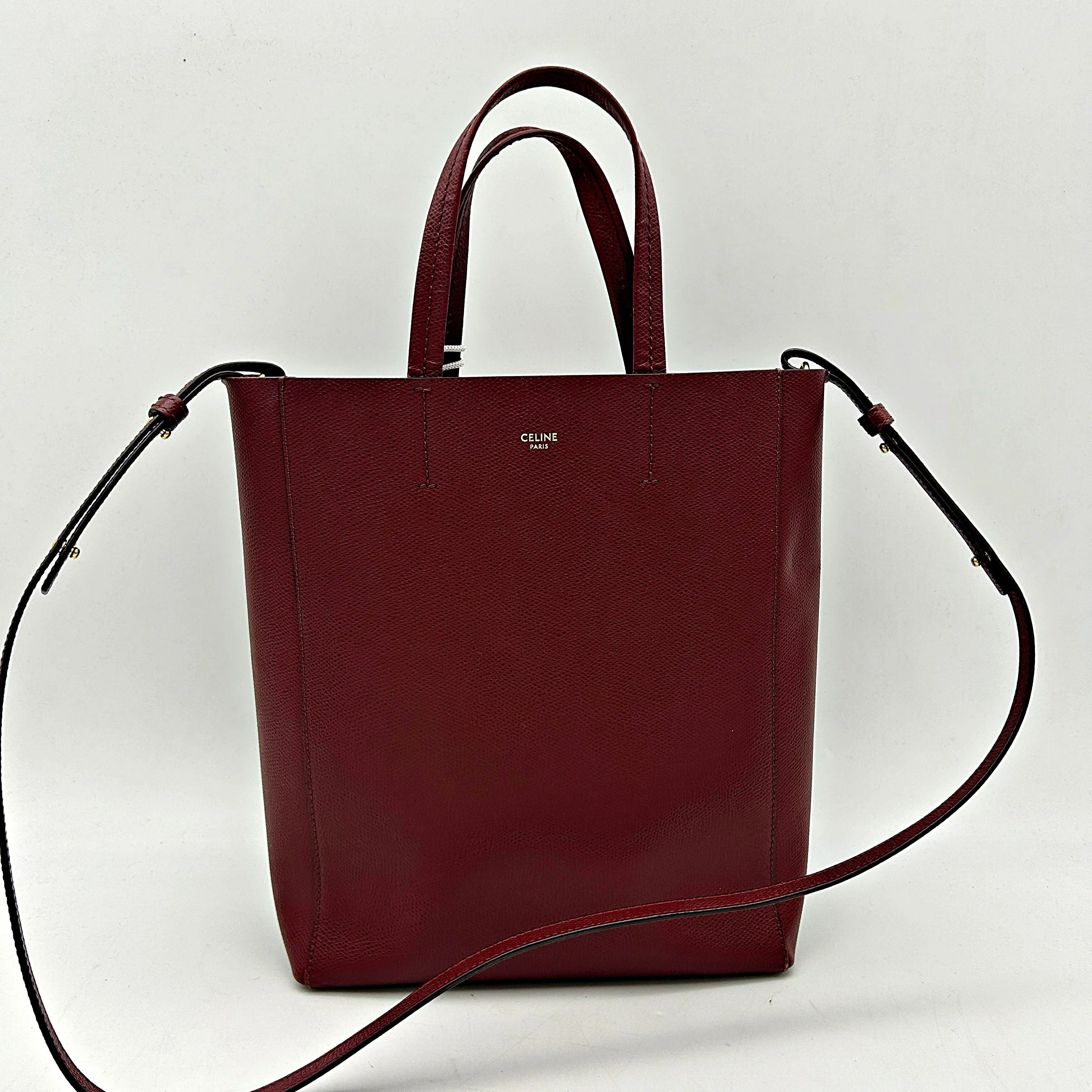 Celine Small Vertical Cabas Tote - Burgundy Totes, Handbags LA24467