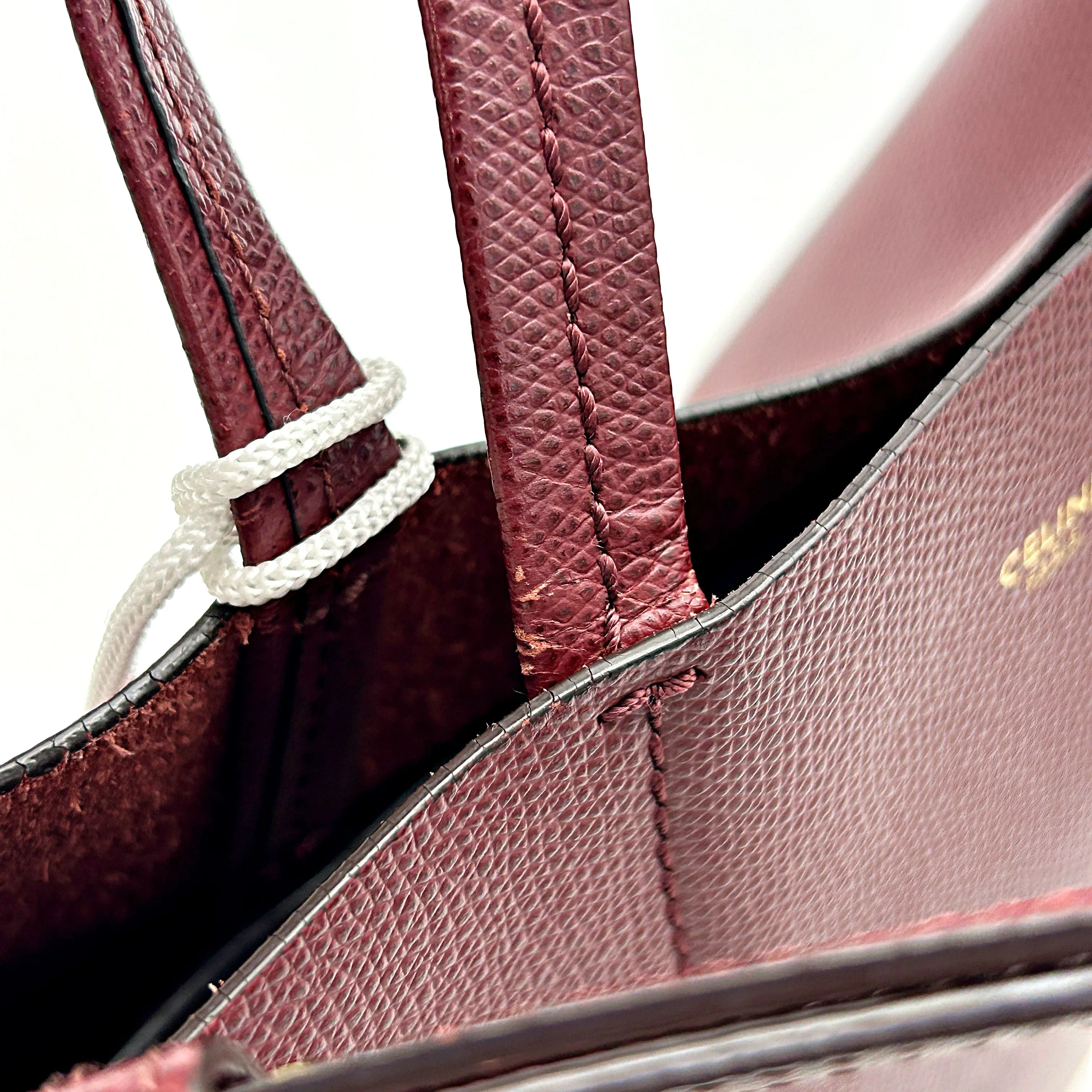 Celine Small Vertical Cabas Tote - Burgundy Totes, Handbags LA24467