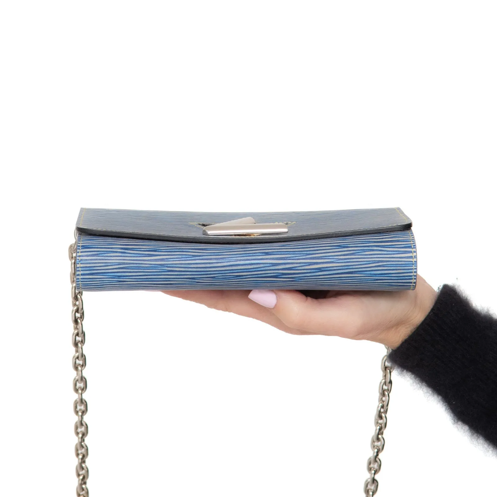 Chain Streamlined shipping Wallet Epi Leather Vuitton Artistic Light On Chain Twist Bag Denim Louis