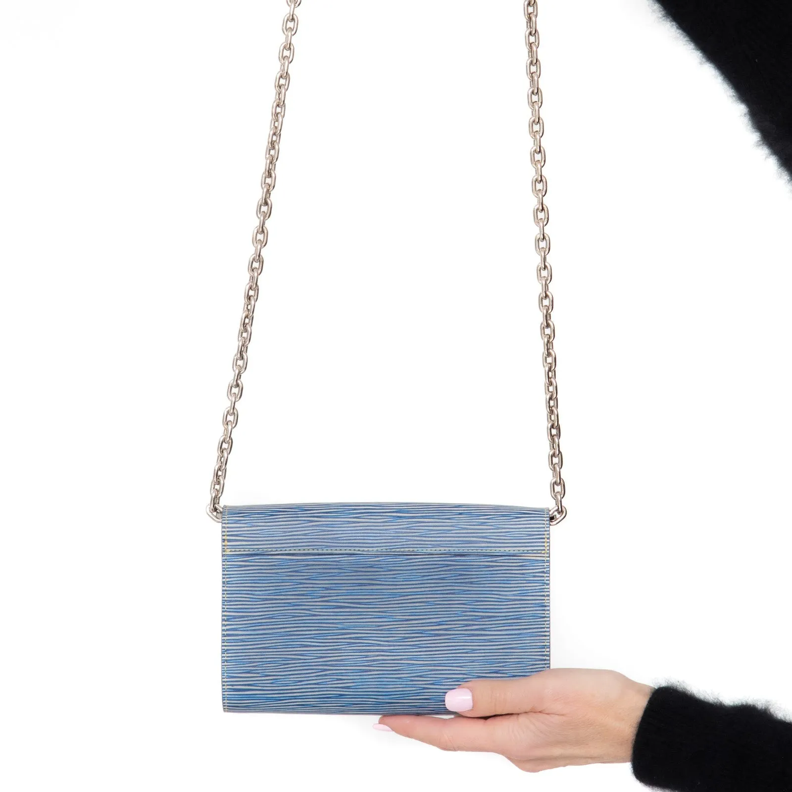 Chain Streamlined shipping Wallet Epi Leather Vuitton Artistic Light On Chain Twist Bag Denim Louis