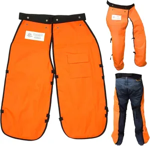 Chainsaw Chaps For Men - Chain Saw Chaps For Men, Apron Style W/Pocket & Adjustable Belt, Safety Equipment
