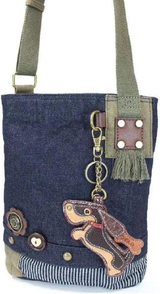Chala Patch Crossbody, Washed Canvas Handbag, Zipper Top , Animal Prints