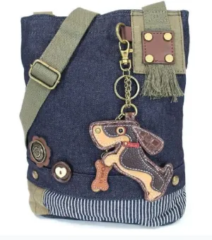 Chala Patch Crossbody, Washed Canvas Handbag, Zipper Top , Animal Prints