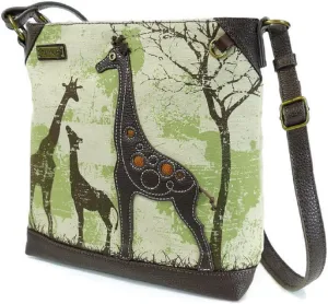 Chala Safari Canvas Crossbody - Giraffe