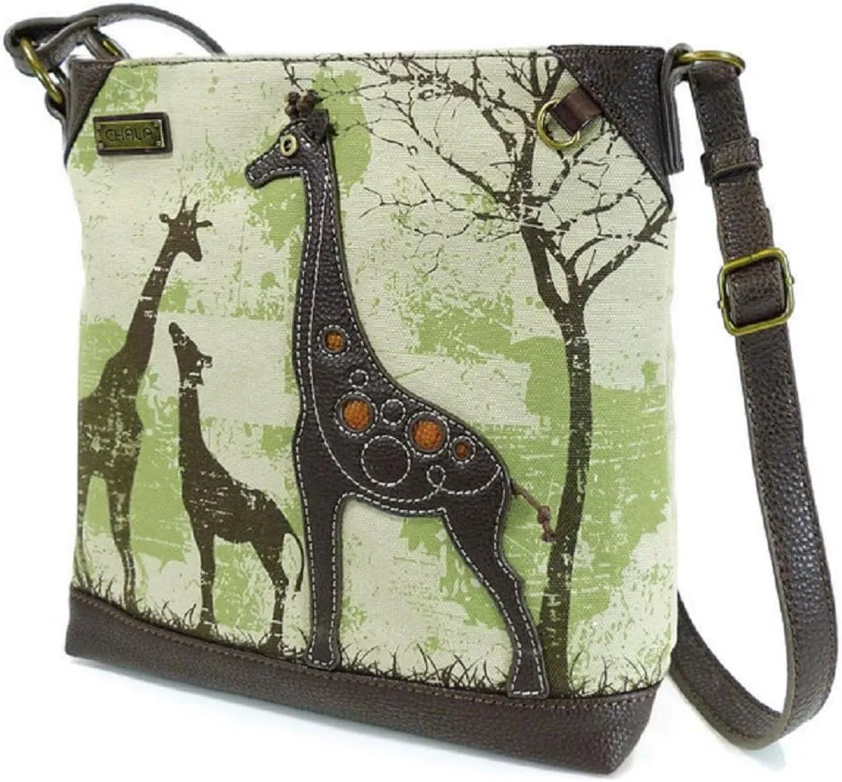 Chala Safari Canvas Crossbody - Giraffe