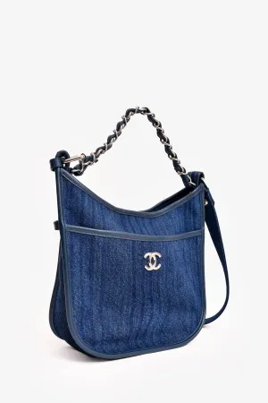 Chanel™ 2017/18 Navy Denim Small Jungle Stroll Crossbody Bag