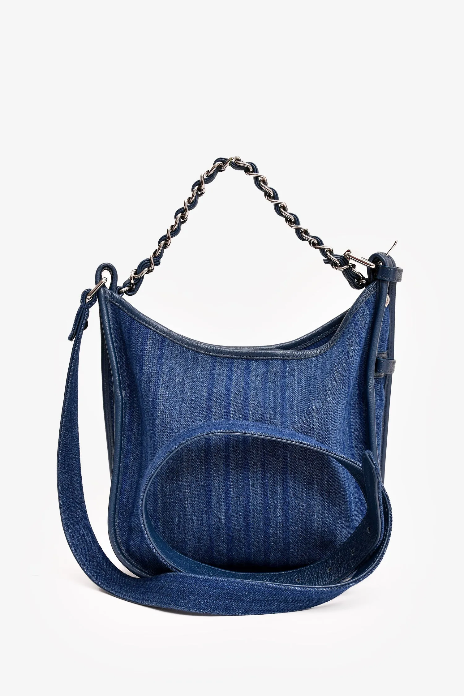 Chanel™ 2017/18 Navy Denim Small Jungle Stroll Crossbody Bag