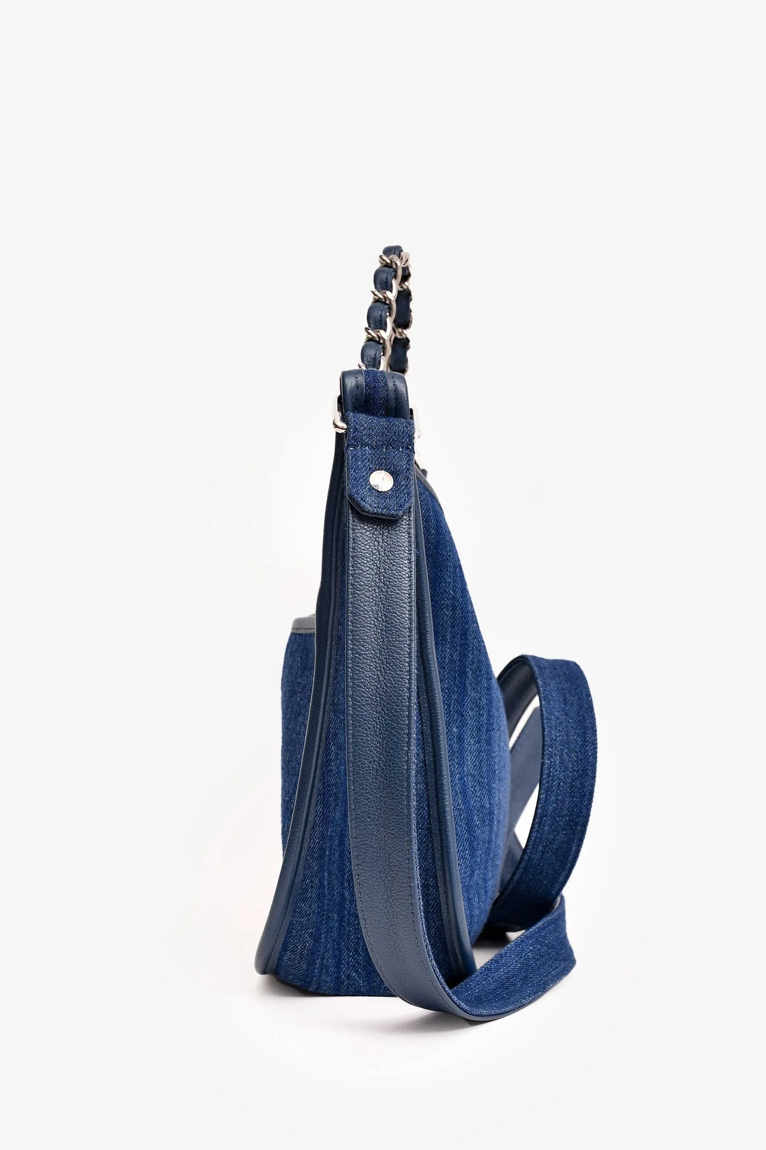 Chanel™ 2017/18 Navy Denim Small Jungle Stroll Crossbody Bag