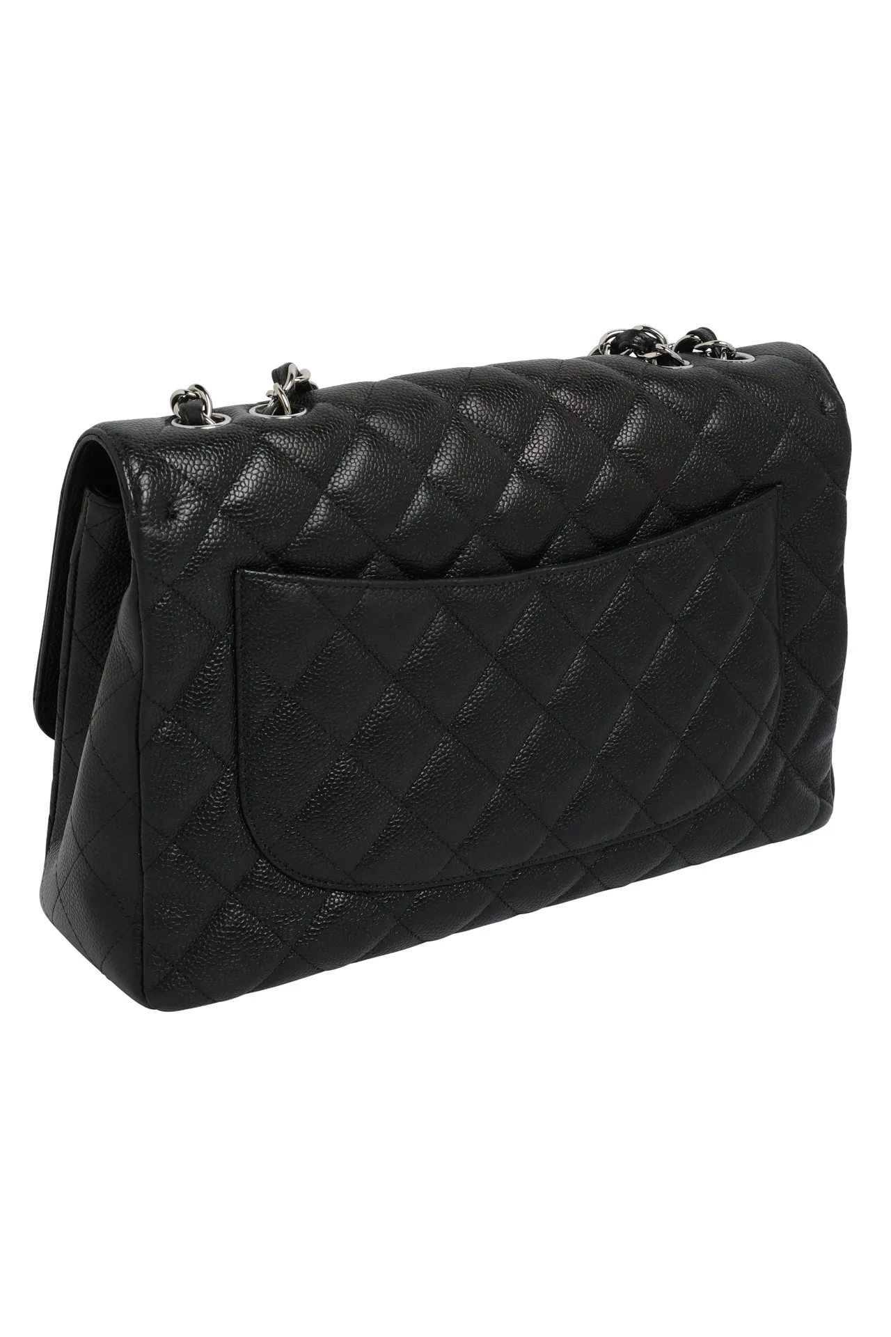 CHANEL Caviar Quilted Single Flap Bag Large