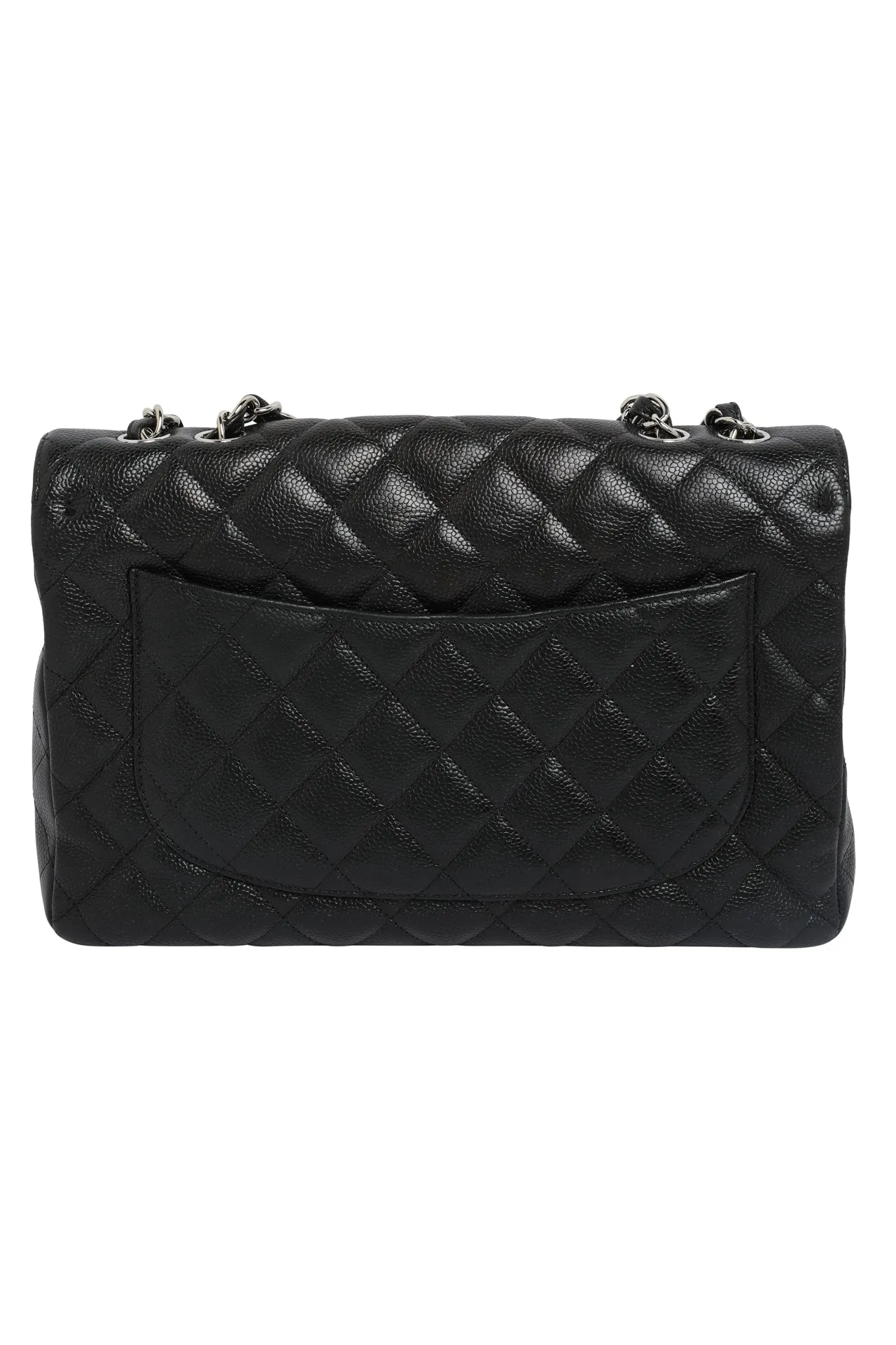 CHANEL Caviar Quilted Single Flap Bag Large
