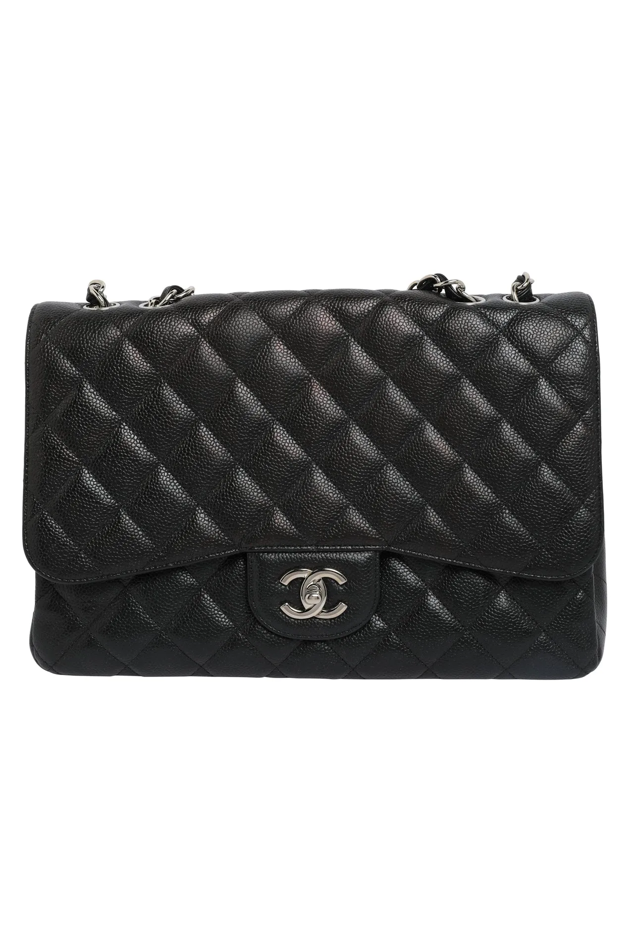 CHANEL Caviar Quilted Single Flap Bag Large