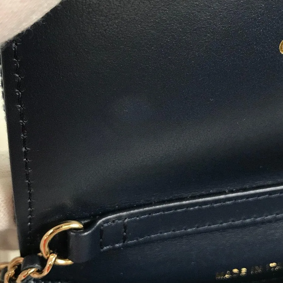 CHANEL CC Denim Mini Flap Quilted Bag Chain Purse