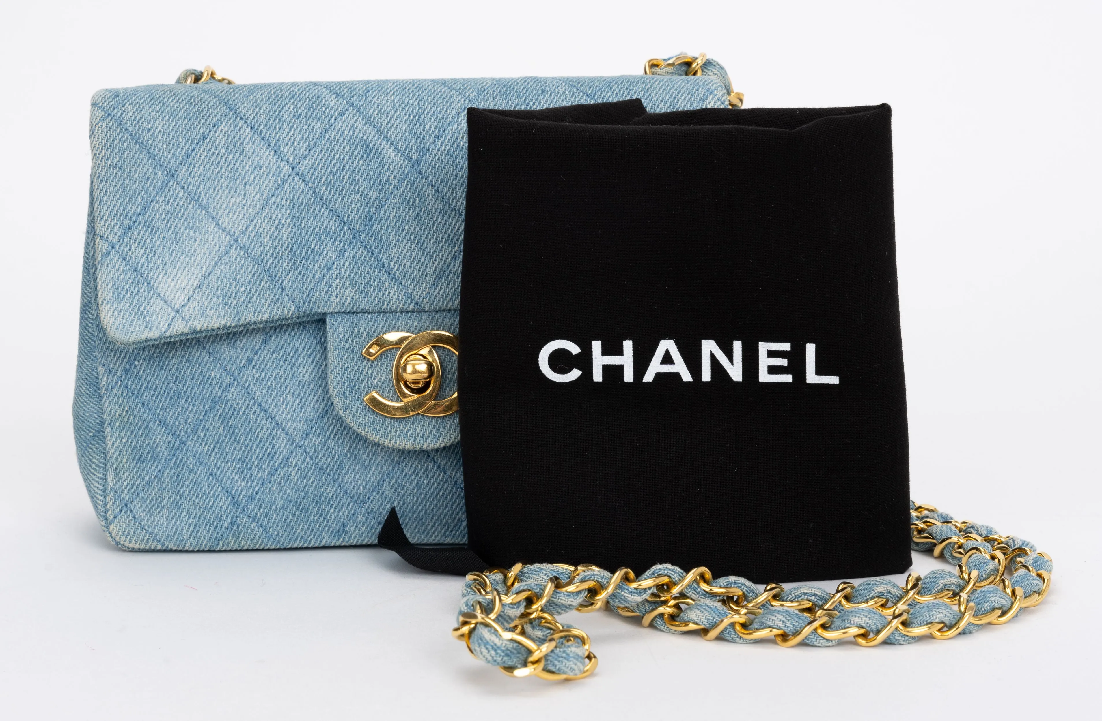 Chanel Denim Quilt Flap Crossbody