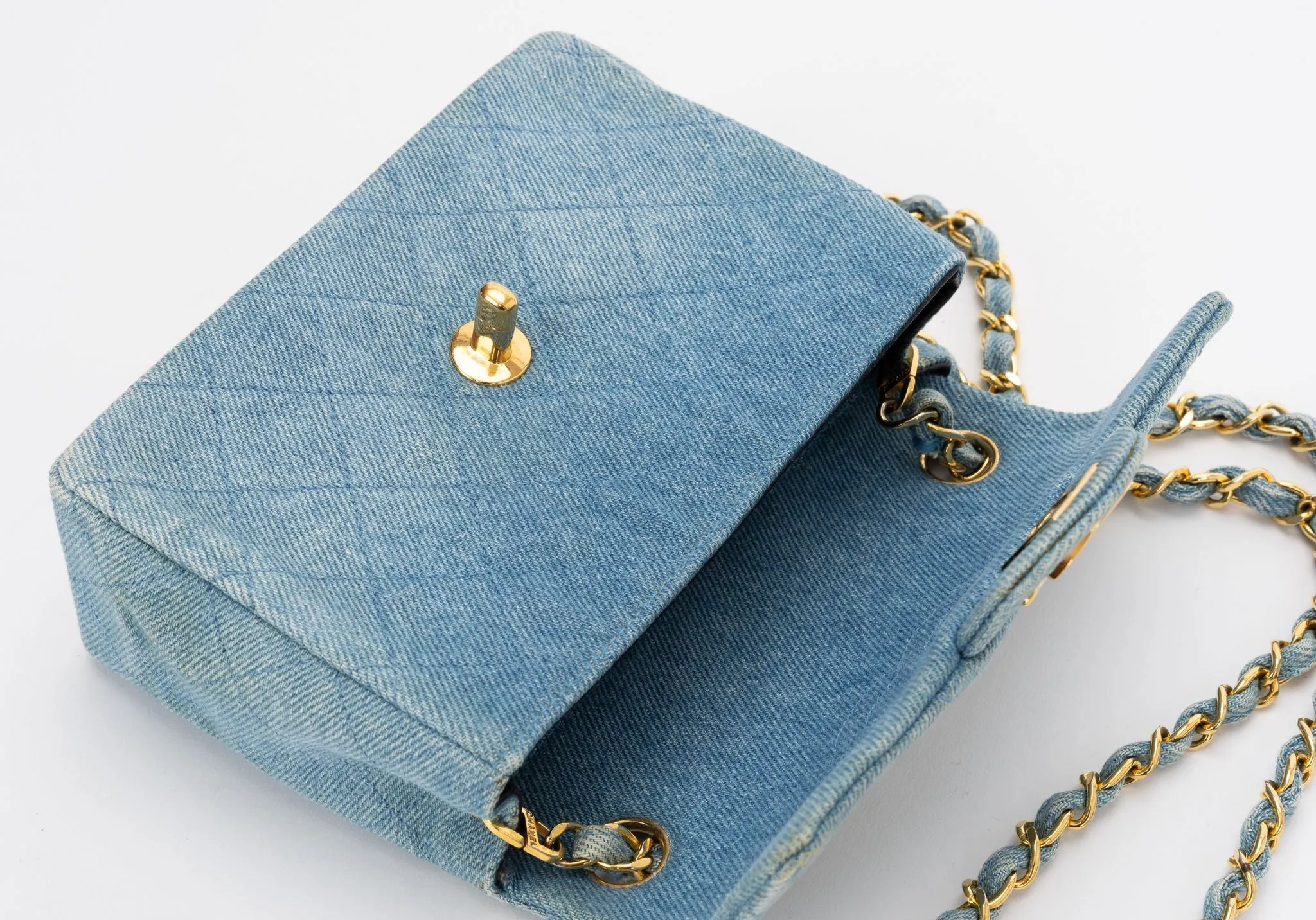 Chanel Denim Quilt Flap Crossbody