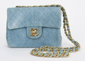 Chanel Denim Quilt Flap Crossbody